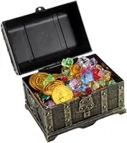Treasure Chest Box Toy Storage Organizer Box Themed Party Toy Underwater Throw Pirate Toy for Cosplay Party Favors Props Kids