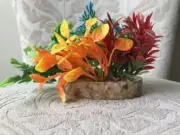 Aquarium Decor Fish Tank Decoration Artificial Plastic Plants Weighted Base