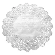 50 Pcs Paper Doilies 8.5 Inch Round Lace Decorative Placemats, Silver