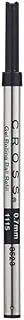 Cross 8910-1 Original Refill for Gel Ink Slim Rollerball Pen, Medium Point, Suitable For Selectip Pens, 1 Pack, Black