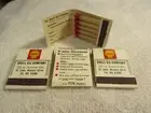 Vntg Shell Oil Dealership Earnings St Louis MO 4 Matchbooks Columbia Match NOS