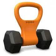 NNETM 1pc Fitness Adjustable Kettlebell Grip - Portable Weightlifting Handle(Orange)