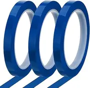 uxcell Whiteboard Tape 10mm x 66m Pinstripe Graphic Chart Line Grid Marking Tapes for Classroom Office Dry Erase Board Art, Blue, Pack of 3