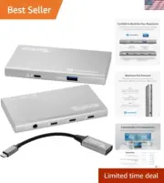 5-in-1 Thunderbolt 4 Hub,Single 8K or Dual 4K Display; 4K HDMI Adapter Includ...