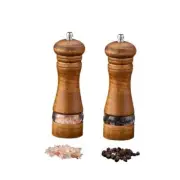 Salt and Pepper Grinder Set,Manual Salt and Pepper Mill,Refillable Sea Salt