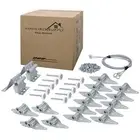 Garage Door Hinge Roller Bracket Hardware Tune Up Kit (7' Height (16'x7' or 1...