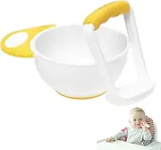 FYKZQWDS Mashing Bowl, Food Mash Bowl Food Masher Bowl Set Handmade Fruit Vegetable Food Grinding Bowl Food Masher Bowl Set, with Non Slip Long Bowl Handle and Grinding Rod, Fruit Vegetable Puree
