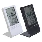 Thermometers Hygrometer Gauge LCD Display with Time Alarm Clock