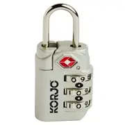 Korjo TSA Compliant Lock - Silver