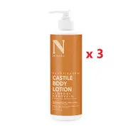 3 X Dr Natural Castile Body Lotion 473ml