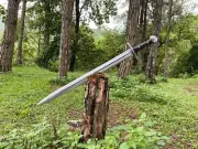 Hand Forged High Steel Viking Sword Razor Sharp Medieval Sword with Sheath