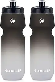 Sports Water Bottle 750ml BPA Free, Leak Proof, Ideal for Riding, Exercise, Outdoor Activities (Black White Gradient)
