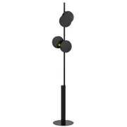 Empire Satin Black Floating Discs Floor Lamp