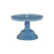 Ecology Glass Torte Cake Stand Dessert Display Holder 19x13cm Storm Blue