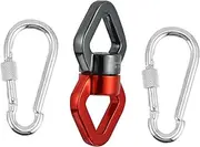 HEALSOPTHY 2Pcs Rotational Device for Swing Swivel Connector with Load Smooth Bearing Design for Aerial Silks Tree Swing Hammock Outdoor Activities