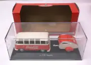 1962 VW Samba Bus With Trailer Coca Cola Diecast 1:43 Scale