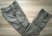 Gap Kids Boys Cargo Pants Army Green Elastic Waist Size Size 16 100% Cotton NEW