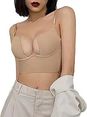 [Generic] Women Sports Bra Women Solid Low Back Bras Underwired U Shape Backless Bras Multiple Convertible Straps Underwire Bra Bras Pack