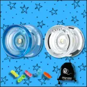 2X YOYO K2 MAGICYOYO - CLEAR BLUE CLEAR WHITE- FREE SHIPPING - AUSTRALIA BASED