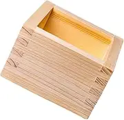 DECHOUS Japanese Sake Wood Box Sushi Square Wooden Box Small Japanese Hin- Wood Sake Cup Holder Container for Sushi Restaurant and Bar