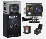 AKASO Brave 4 4K 20MP Underwater WiFi Action Camera with Accessories - Black