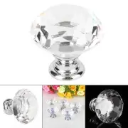 10Pcs Crystal Glass Cabinet Knobs Drawer Knobs Cupboard Handles Set US