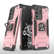 MCC Shockproof Samsung Galaxy S20 Ultra Heavy Duty Tough Case Cover Ring [Rose Gold]