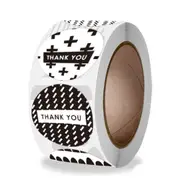 500pcs Black & White Thank You Stickers 8 Different Design Adhesive Sticker Labels for Seal Labels For Handmade Decoration