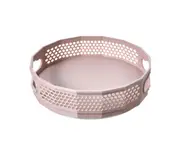 Storage Tray Space Saving Multi-purpose Solid Color Honeycomb Pattern Spice Jar Organizer Home Organization-Pink