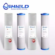 2 Pack 20" x 4.5" Whole House Big Blue Water Filter Cartridges Sediment Carbon