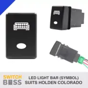 LED LIGHT BAR (Symbol) BLUE LED Push Switch Suit HOLDEN COLORADO 2012-2016 12v