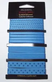 Mrs Grossman's Simply Sassy Decorative Ribbon Scrapbooking Blues, NEW