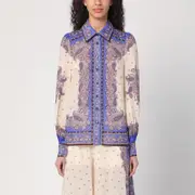 [ZIMMERMANN] Maxine shirt with purple Paisley print 1 Purple