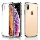 For iPhone XS 11 PRO 12/13 Clear PC Back Shockproof Protective Cover Case Bumpe