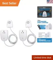 2 Pack Plug-In Motion Sensor Lights - 25ft Detection for Indoor Convenience