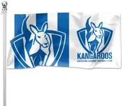 AFL North Melbourne Kangaroos Pole Flag LARGE 1800x900mm Licensed (Pole not included)