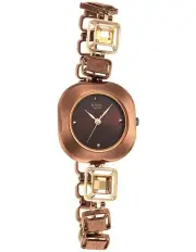 [Titan] Raga Dial Analogue Metal Strap Watch in Brown