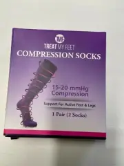 Unisex TMF Treat My Feet Compression Socks Sz XL NEW NWT