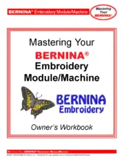 Bernina Mastery Embroidery Workbook Deco 330 Artista 165E 185E 200E