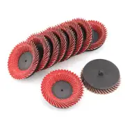 2"Flap Sanding Disc R Roloc Twist Lock Angle Grinder Buffing Deburring Wheel 60#