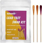 Lead Test Swabs Lead Testing Kit: 40 PCS Lead Paint Test Kit Swabs for Surfaces Including Dishes, Stainless Steel, Ceramics, Toy, Paint, Home Lead Test Kit