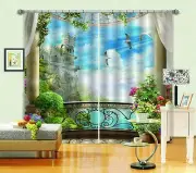 3D Castle sky25 Blockout Photo Curtain Printing Curtains Drapes Fabric Window AU