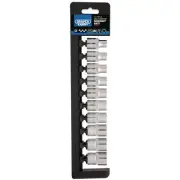 Draper Multi Drive Socket Set 1/2"D 10 Piece Standard Length Chrome 50201