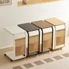 2-Tier Storage Shelf Sofa Side Table Nordic Style Bedside Table Tea Table