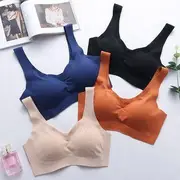 Seamless Plain Bra Pink - L