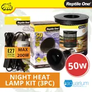 Reptile One Night Heat Lamp Kit 50W (3pc)