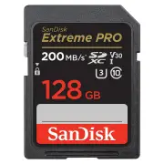 SanDisk Extreme Pro SDXC 128GB 200MB/S R, 90MB/S W, V30 U3, C10 Memory Card