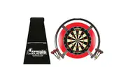 Target Darts OMNI, Winmau Blade 6 Dart Board, Red Surround, Dart Mat + Darts