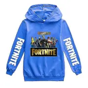 Kids Cartoon Games Hoodie Casual Long Sleeve Hooded Fortnite Graphic Sweatshirts For 2-16y Boys Girls XDD-H1429 Blue 9-10years