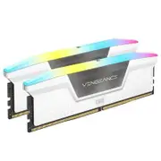 Corsair CMH32GX5M2B5200C40W VENGEANCE RGB 32GB (2x16GB) DDR5 DRAM 5200MHz C40 Memory Kit - White